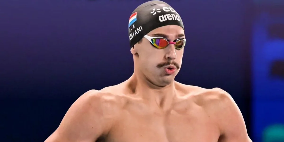 De Lëtzebuerger Rémi Fabiani huet een neie Landesrekord am 100 Meter Crawl opgestallt | © FLNS
