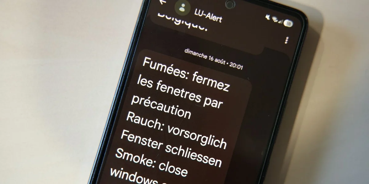 Den héchsten Dageswäert vu Fäinstëbs wéinst Bëschbränn gouf zu Beidler gemooss  | © Radio 100,7