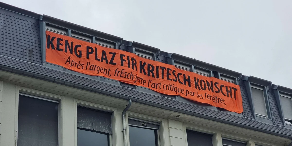 Optakt vum Prozess tëschent FrEsch ASBL an dem Kënschtlerkollektiv Richtung22 | © Privat