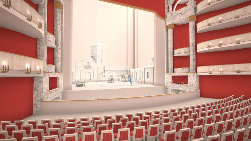 "Digitalen Zwilling" vum Nationaltheater zu München | © Quell: Siemens-Press